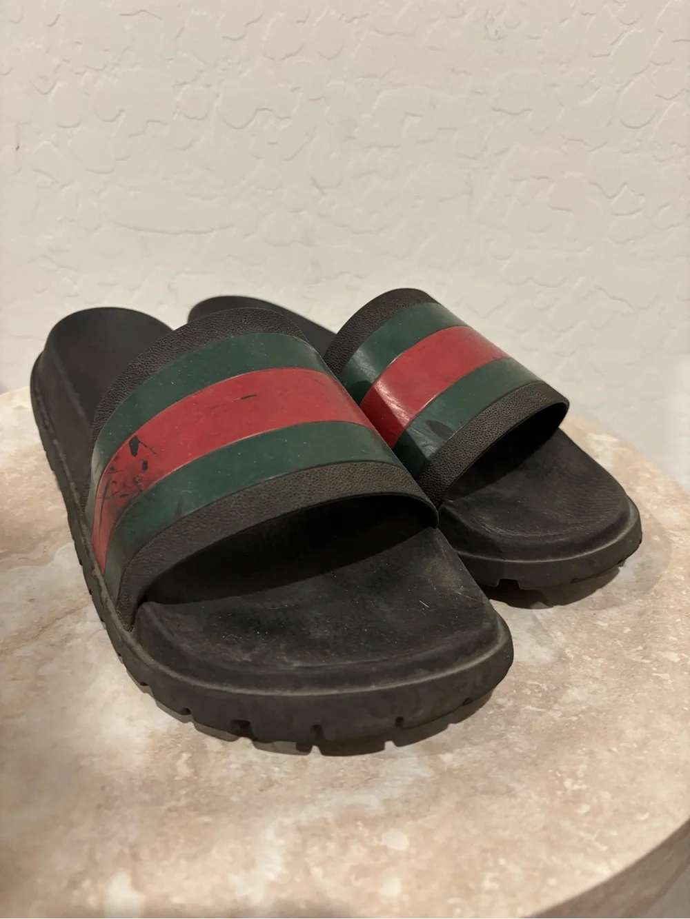 Gucci Men's Black Slide Sandals